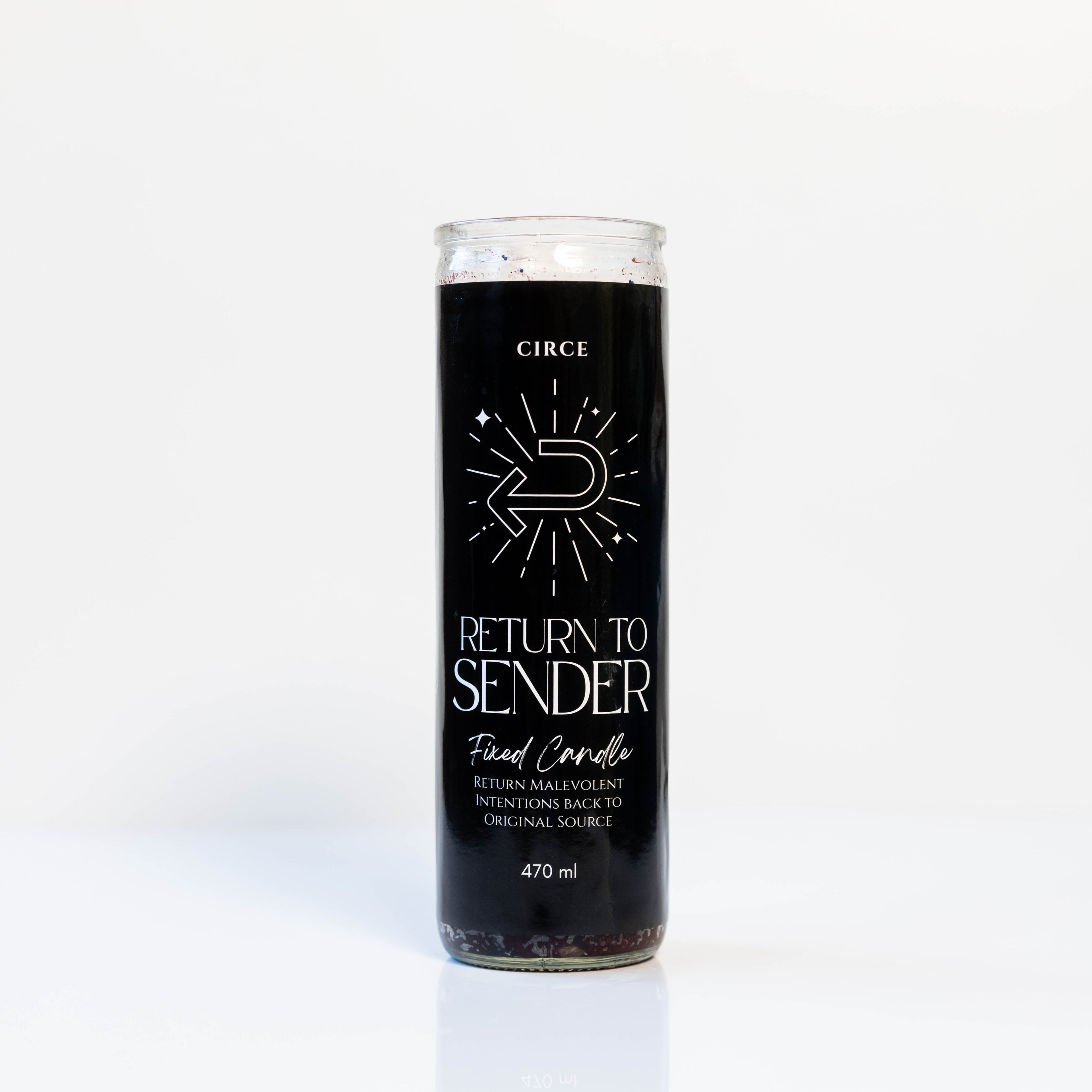 Return to Sender Fixed Candle – 7 Day Prayer Candle for Protection, Reversal & Energy Clearing | Dressed Candle with Herbs & Oils